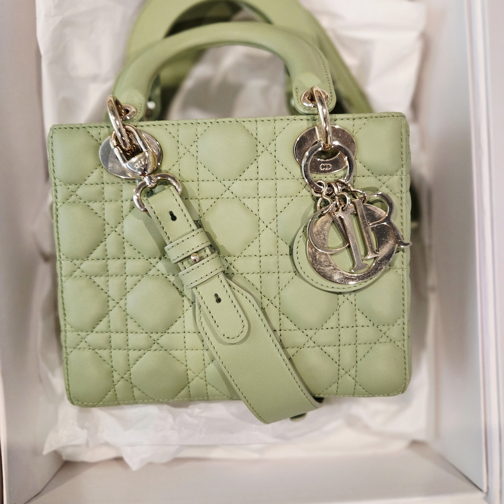 Dior Pastel Green Quilted Mini Bag